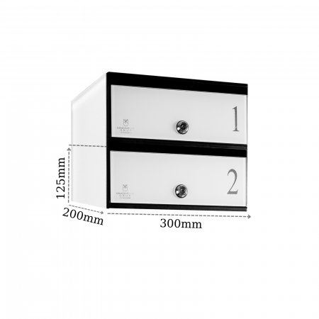 Cutie Postala Bloc Sticla Lacobel MODUL - Logo + Numar Personalizat [1]
