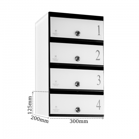 Cutie Postala Bloc Sticla Lacobel MODUL - Logo + Numar Personalizat [1]