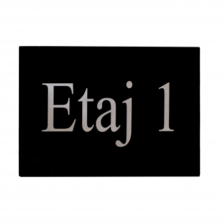 Cutie postala bloc - Indicator Etaj Sticla Lacobel - Logo + Numar personalizat