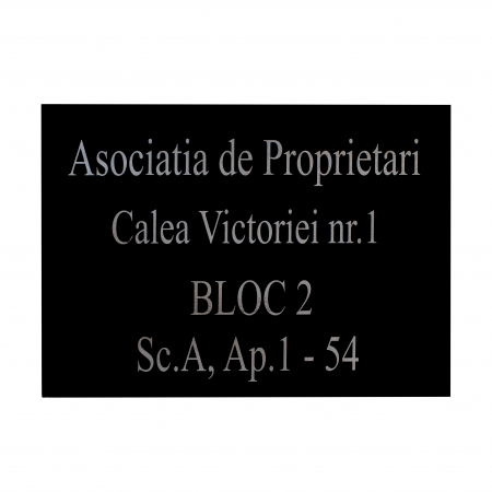 Cutie postala bloc - Placa Stradala Bloc-  Logo + Numar personalizat