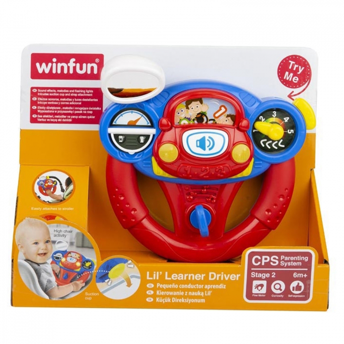 Jucarie volan interactiv pentru copii Winfun 000684, Rosu [4]