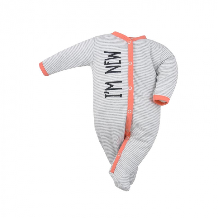 Salopeta cu maneca lunga pentru fete I'M NEW Koala 01780-68 cm, Gri [1]