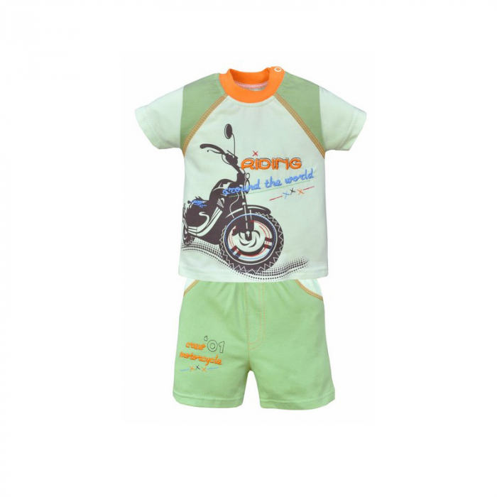 Compleu 2 piese de vara pentru baieti Koala Motorek 03-624V_62 cm, Verde [1]