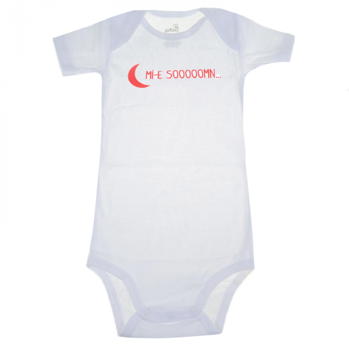 Body cu maneca scurta pentru copii Pifou Model 6 MS6-A16, Alb [1]