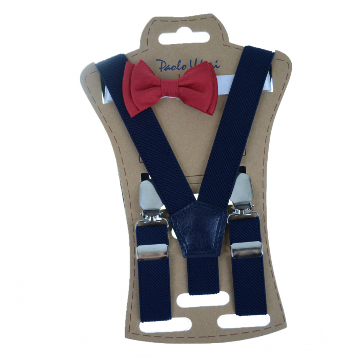 Set doua piese bretele si papion copii Topgal 09090-1, Bleumarin [2]