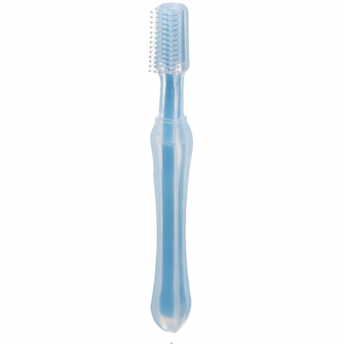 Periuta de dinti cu inel de protectie 0+ luni Canpol Babies 10/500, Albastru [2]