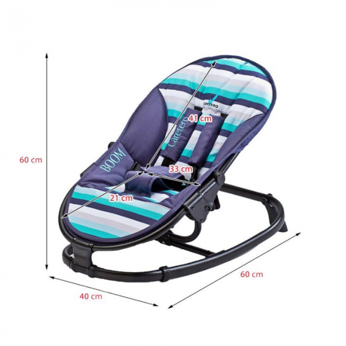 Scaun balansoar pentru bebelusi Caretero Boom 321411, Bleumarin [4]