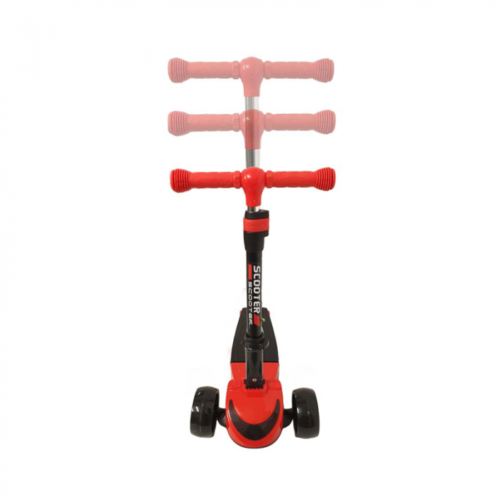Trotineta transformabila cu lumini si sunet 2 in 1 RCO Scooter PC 77-A, Rosu [5]