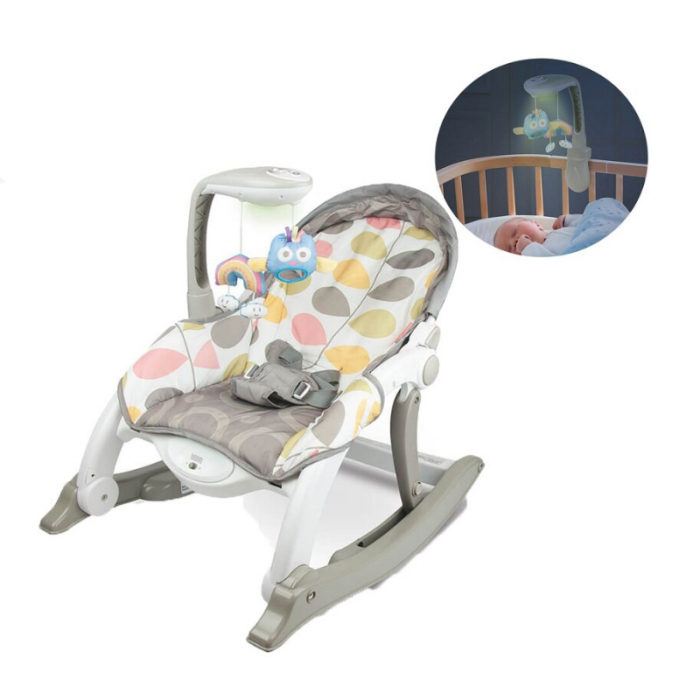 Balansoar cu vibratii pentru copii Winfun Rainbow 552104, Gri [2]