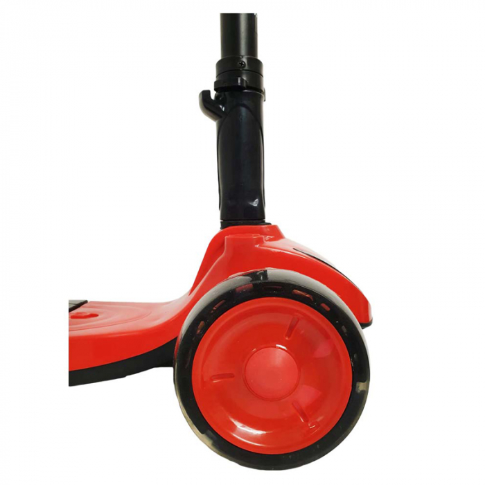 Trotineta transformabila cu lumini si sunet 2 in 1 RCO Scooter PC 77-A, Rosu [4]