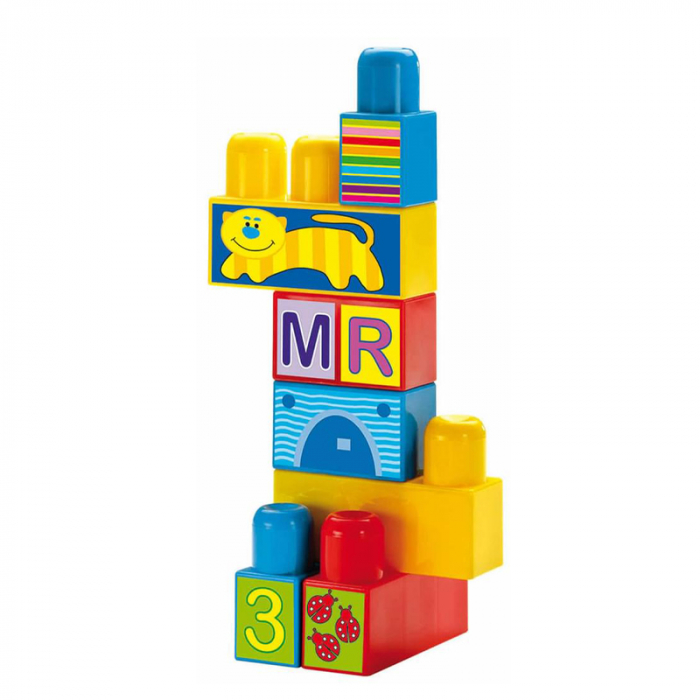Set 64 de piese bloc de constructie pentru copii Dohany ABC - Number 113432, Multicolor [4]