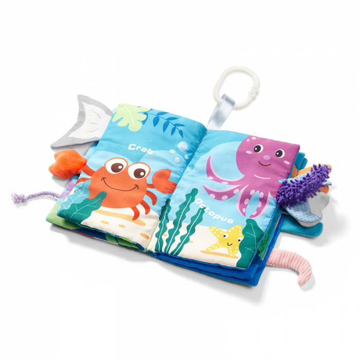 Jucarie zornaitoare tip carte pentru bebelusi BabyOno NO-544S, Multicolor [3]