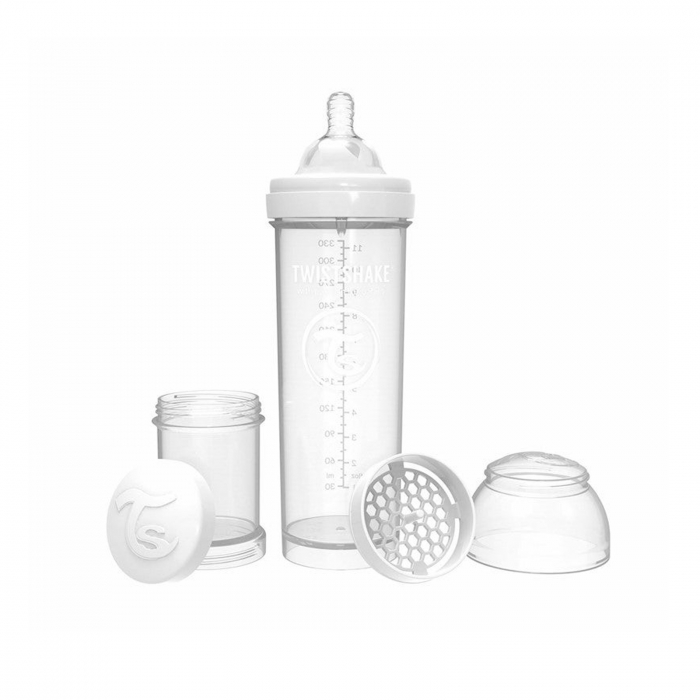 Biberon din polipropilena cu tetina din silicon 330 ml 4+ luni L Twistshake Anti-colic All in one 120182 [4]