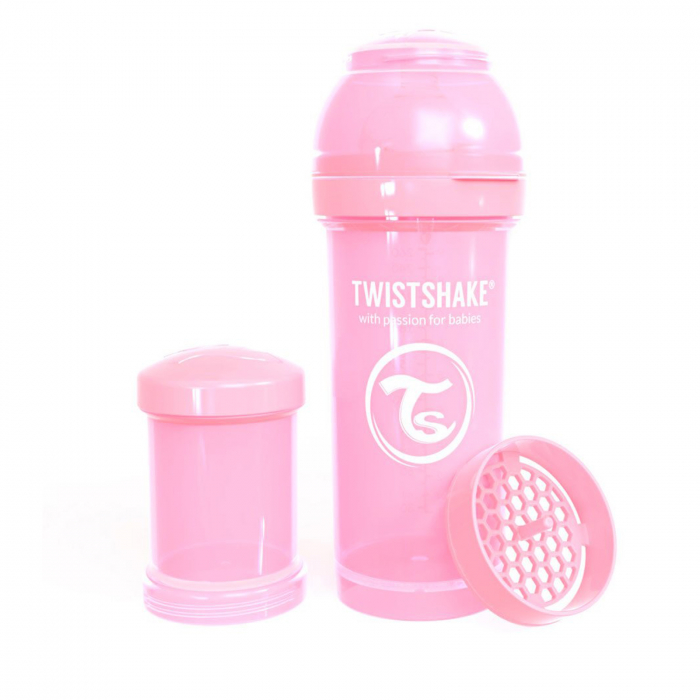 Biberon din polipropilena cu tetina din silicon 260 ml 2+ luni Twistshake Anti-colic 122551 [2]
