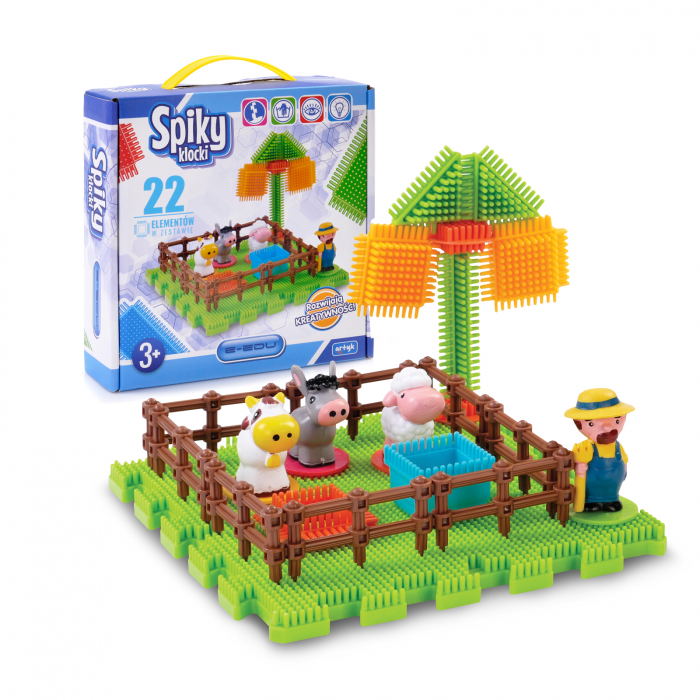 Set 22 blocuri de constructie Artyk Spiky Klocki 129001, Multicolor [2]