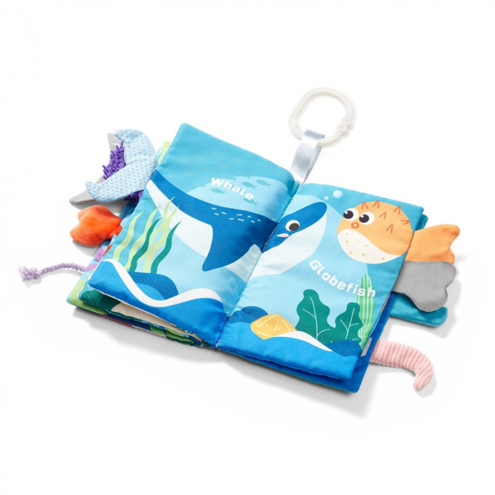 Jucarie zornaitoare tip carte pentru bebelusi BabyOno NO-544S, Multicolor [4]