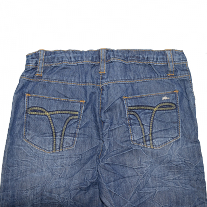 Pantaloni 3/4 din blug pentru fete Wenice WNCAT55053-2-01, Albastru [4]