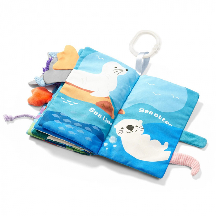 Jucarie zornaitoare tip carte pentru bebelusi BabyOno NO-544S, Multicolor [5]