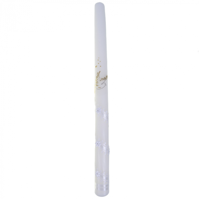 Lumanare pentru botez 40 cm x 3 cm Mini Junior LB-123A, Alb [1]