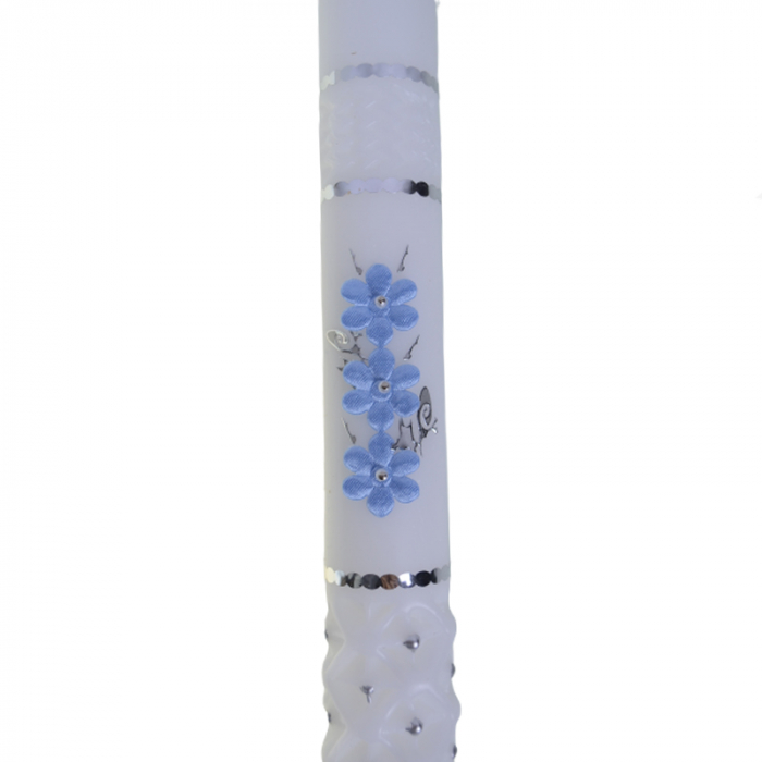 Lumanare pentru botez 40 cm x 3 cm Mini Junior LB-123B, Alb [3]