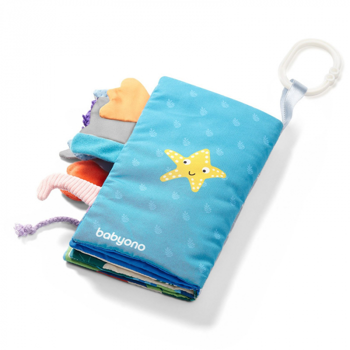Jucarie zornaitoare tip carte pentru bebelusi BabyOno NO-544S, Multicolor [6]