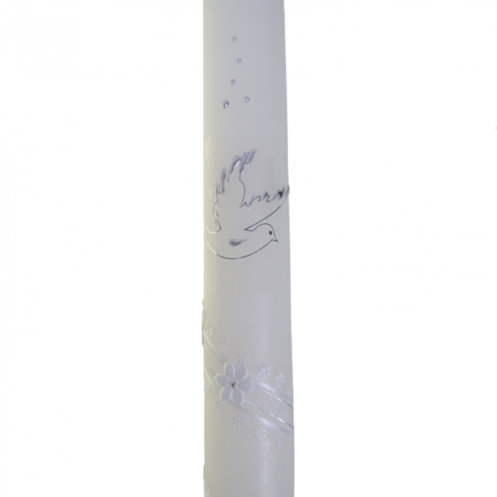 Lumanare pentru botez 40 cm x 3 cm Mini Junior LB-123D, Alb [3]