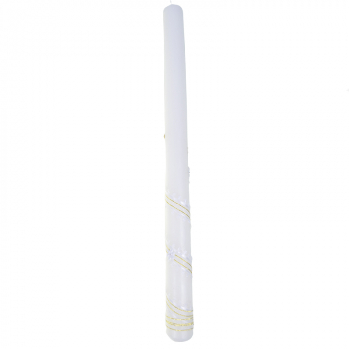 Lumanare pentru botez 40 cm x 3 cm Mini Junior LB-123E, Alb [2]