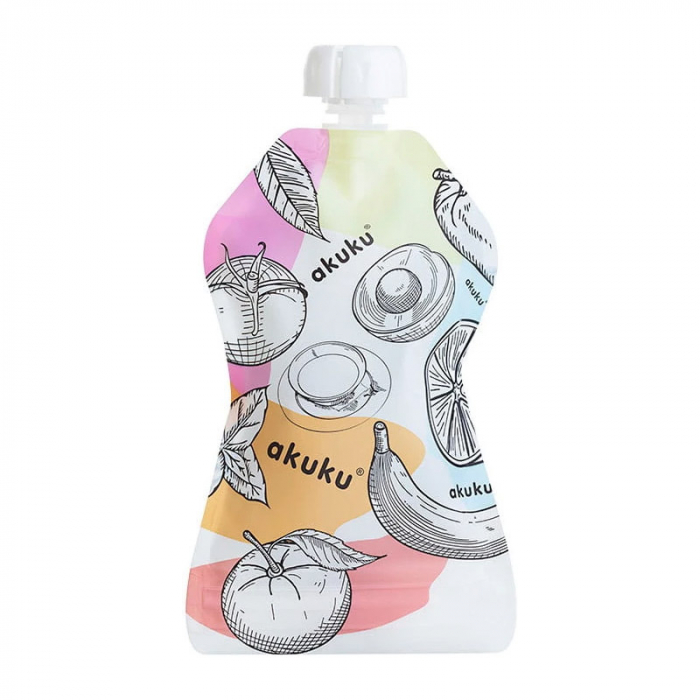 Punga reutilizabila pentru mancare copii Akuku A0056, Multicolor [9]