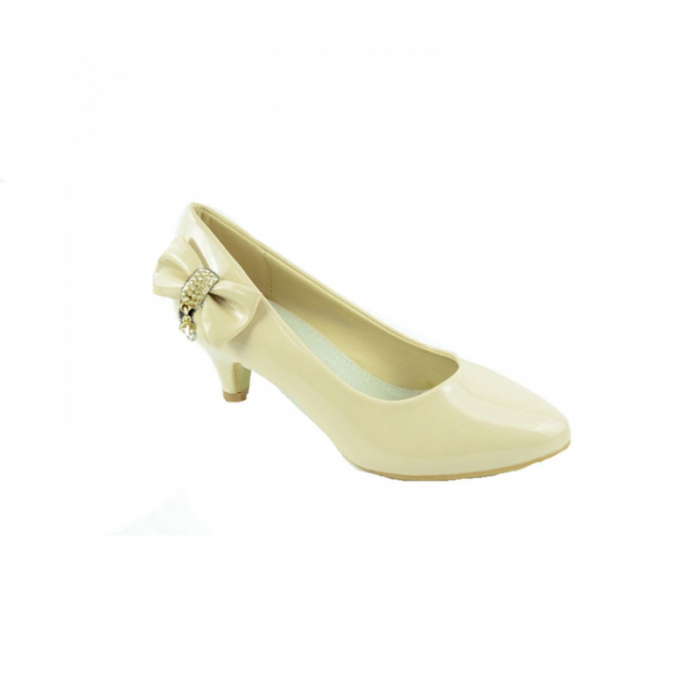 Pantofi cu toc pentru fete MRS M12081S, Crem [2]