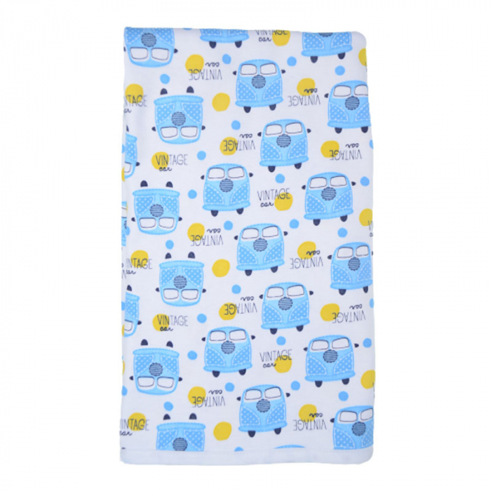 Pled bumbac cu 2 straturi 80 x 70 cm Mini Junior PMJPC-09, Multicolor [1]