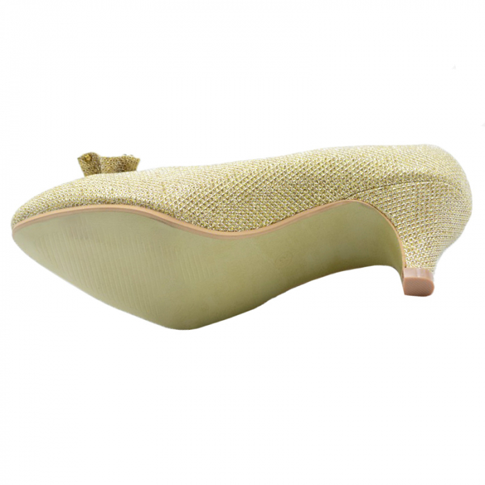 Pantofi eleganti cu toc pentru fete MRS M1282-AU, Auriu [3]