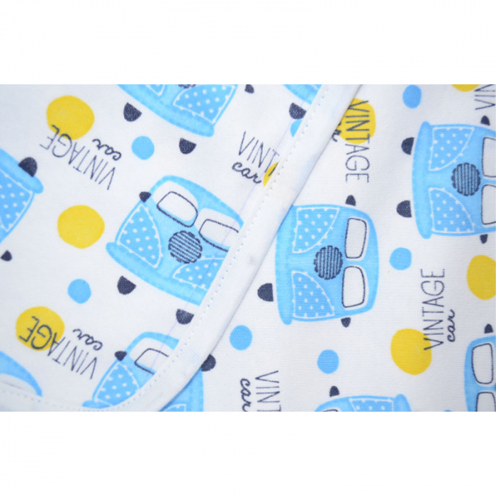 Pled bumbac cu 2 straturi 80 x 70 cm Mini Junior PMJPC-09, Multicolor [2]