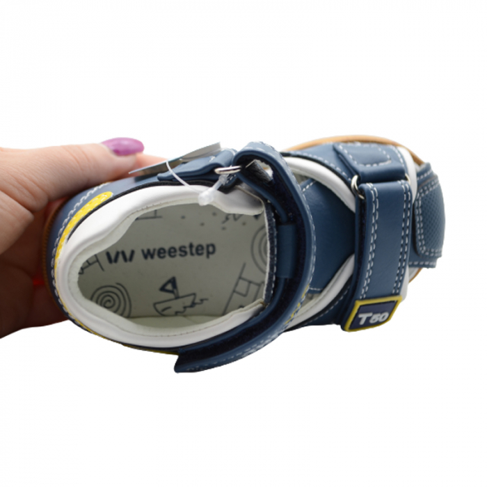 Sandale ortopedice pentru baieti WeeStep 2911750341-18, Albastru [4]
