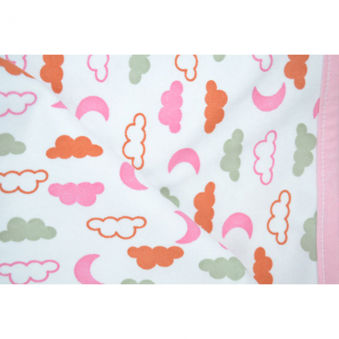 Pled bumbac cu 2 straturi 80 x 70 cm Mini Junior PMJPC-06, Multicolor [2]