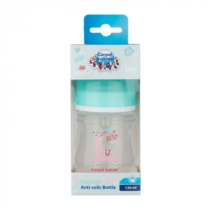 Biberon din polipropilena cu tetina din silicon 120 ml 0+ luni Canpol Babies 35/220T [5]