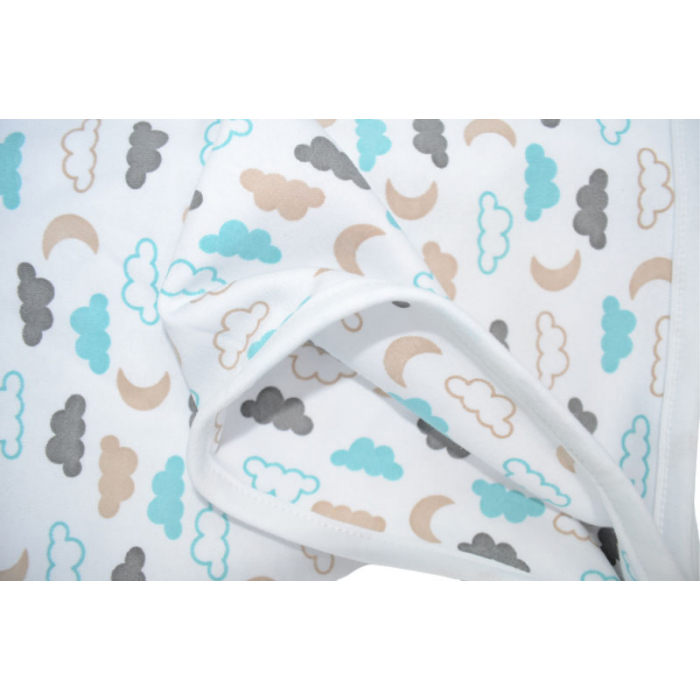 Pled bumbac cu 2 straturi 80 x 70 cm Mini Junior PMJPC-07, Multicolor [2]
