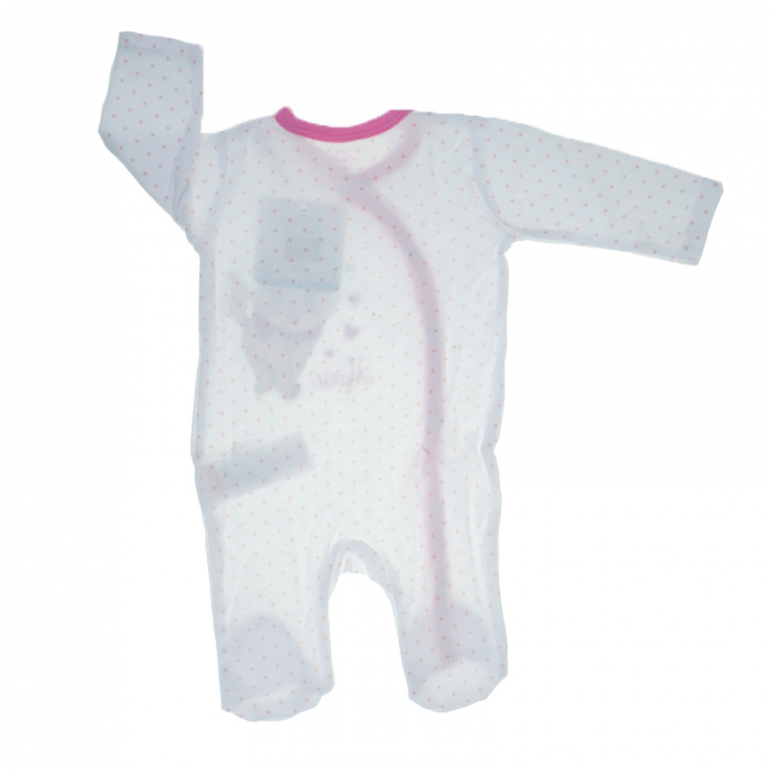 Salopeta cu maneca lunga pentru fete E Plus M Disney Baby 381655-86, Alb [2]