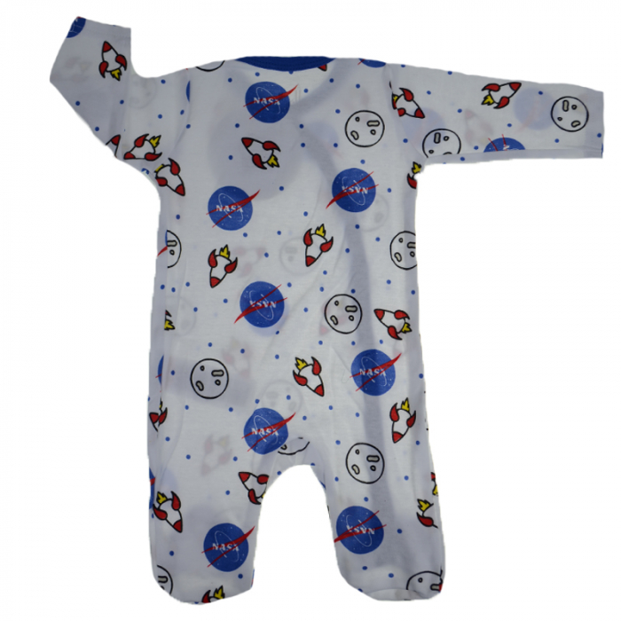 Salopeta cu maneca lunga pentru baieti E Plus M Disney Baby 381716-56, Alb [2]