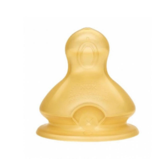 Set 2 tetine anticolici din latex L Nuk First Choice+ 713243, Galben [2]