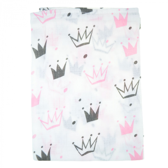Paturica muselina din bumbac pentru bebelusi 75 x 55 cm Mini Junior FNTMJ-F, Multicolor [1]