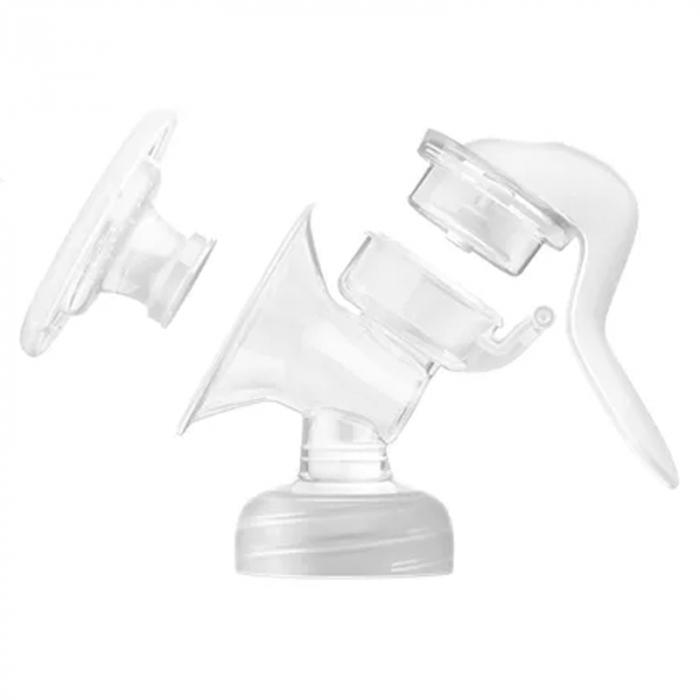 Set pompa de san manuala cu biberon pentru hranire naturala Philips Avent SCF430/10, Alb [2]