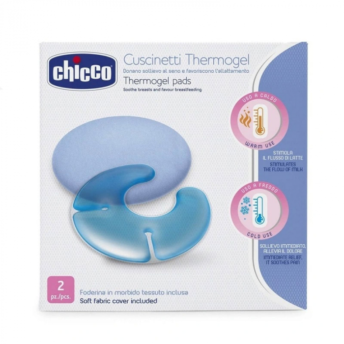 Set 2 tampoane pentru ingrijirea sanului cu gel Chicco 2024-01, Albastru [3]