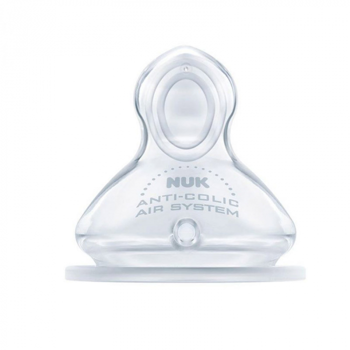Biberon din sticla cu tetina din silicon pentru fete 120 ml 0-6 luni Nuk First Choice+ 382379-H, Roz [2]