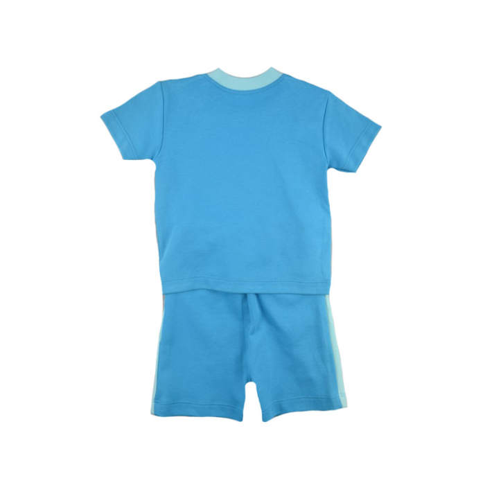 Compleu 2 piese de vara pentru baieti Mini Junior 6-32A-62-68 cm, Albastru [2]