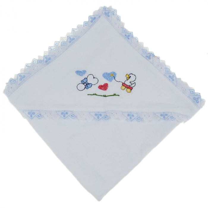 Prosop cu gluga 90 x 90 cm pentru baieti Pifou 9001A15, Alb [3]