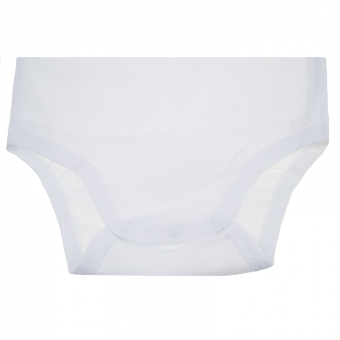 Body cu maneca scurta pentru copii Pifou Model 6 MS6-A16, Alb [3]