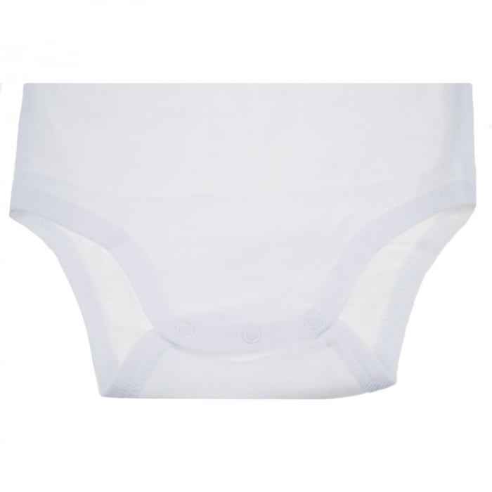 Body cu maneca scurta pentru baieti Pifou Model 6 MS6-A20, Alb [3]