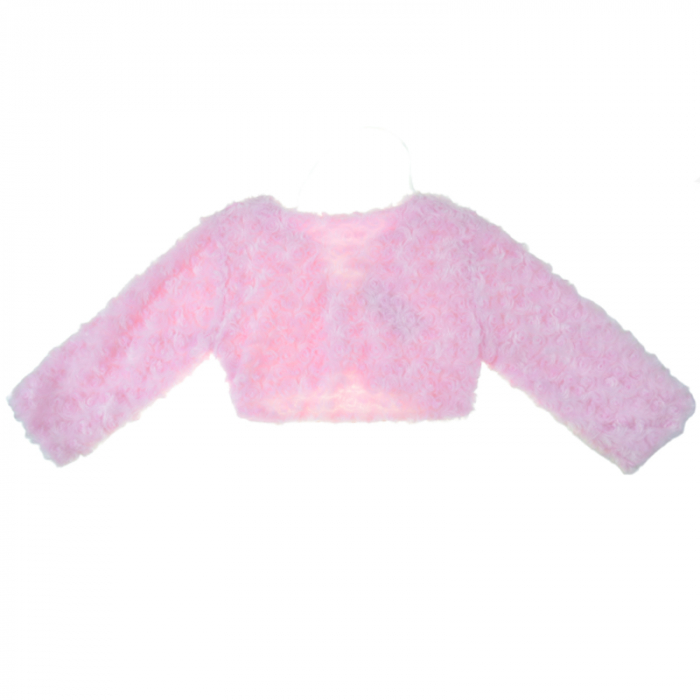 Bolero elegant din blanita pentru fete Sara Line BBSL-12012, Roz [2]
