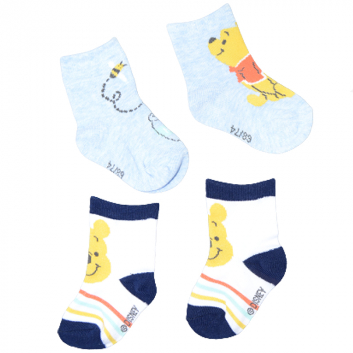 Set 2 perechi de sosete pentru baieti Disney Winnie the Pooh SSPB-04, Multicolor [2]