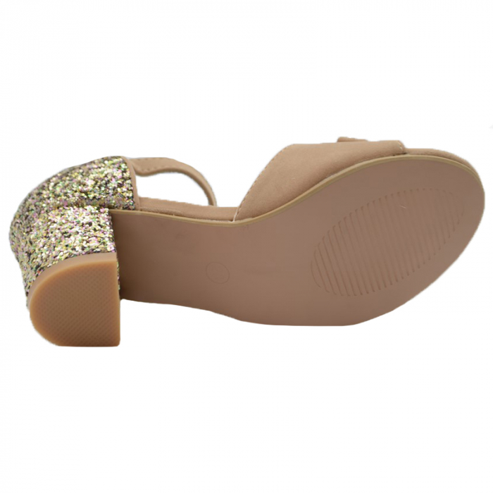 Sandale cu toc pentru fete MRS R1510-B-24, Bej [3]
